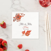 Serviette En Papier Fleurs de coucher de soleil (En situation)