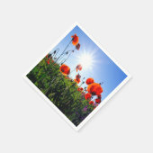 Serviette En Papier Fleurs de crapets rouges sauvages (Coin)