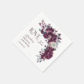 Serviette En Papier Fleurs de crème bourguignonne Amour dans la Fête d (Coin)