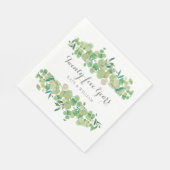 Serviette En Papier Fleurs de eucalyptus pour le 25e anniversaire de m (Coin)