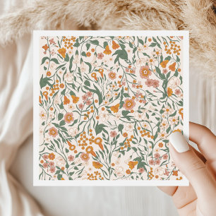 Serviette En Papier Fleurs de fête champêtre vintage