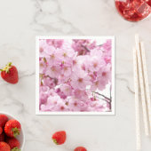 Serviette En Papier Fleurs de fleurs de cerisier sur serviettes en pap (En situation)
