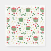 Serviette En Papier Fleurs de fraises Champs de fraises Berry First (Devant)