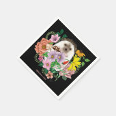 Serviette En Papier Fleurs de hérisson mignonnes (Coin)