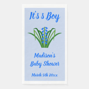 Serviette En Papier Fleurs de Jacinthe Baby Boy Fête de Naissance de P