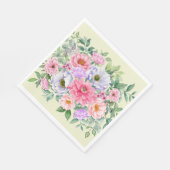 Serviette En Papier Fleurs de Jardin d'été délicieuses (Coin)