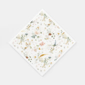 Serviette En Papier Fleurs de jardin Journée botanique de mariage  (Coin)