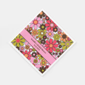 Serviette En Papier Fleurs de Jardin Rétro 60s les années 70 esthétiqu (Coin)