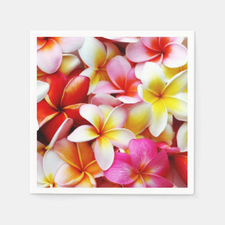 Serviette En Papier Fleurs de la Plumeria Frangipani hawaïen Floral