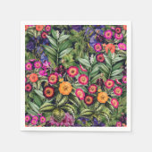 Serviette En Papier Fleurs de l'île rose prairie (Devant)