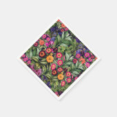 Serviette En Papier Fleurs de l'île rose prairie (Coin)