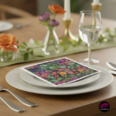 Serviette En Papier Fleurs de l'île rose prairie