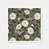 Serviette En Papier Fleurs de lune et sphinx Mois (Devant)