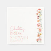 Serviette En Papier Fleurs de mariage floral Poppy Fleur sauvage (Devant)