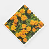 Serviette En Papier Fleurs de Marigre jaune (Coin)