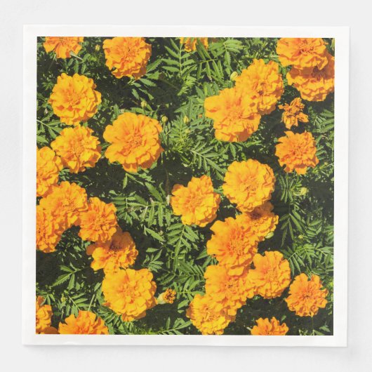 Serviette En Papier Fleurs de Marigre jaune (Devant)