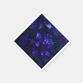 Serviette En Papier Fleurs de minuit argentées (Coin)