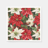 Serviette En Papier Fleurs de Noël (Devant)