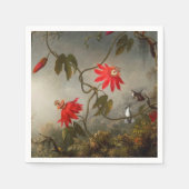 Serviette En Papier Fleurs de passion avec tête de colibris (Devant)