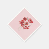 Serviette En Papier Fleurs de pavot (Coin)