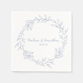 Serviette En Papier Fleurs de périwinkle Boho Mariage romantique (Devant)