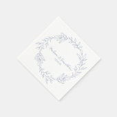 Serviette En Papier Fleurs de périwinkle Boho Mariage romantique (Coin)