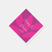 Serviette En Papier Fleurs de pétale botanique Mod Fuchsia Mariage (Coin)