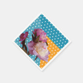 Serviette En Papier Fleurs de pivoine rose Élégant Papier serviettes (Coin)