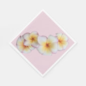 Serviette En Papier Fleurs de Plumeria  (Coin)