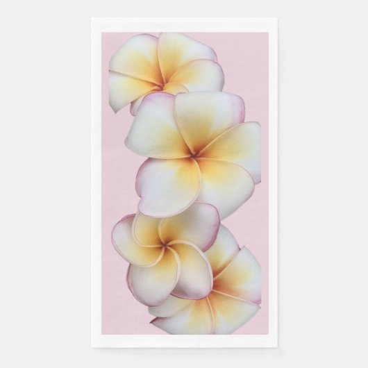 Serviette En Papier Fleurs de Plumeria (Devant)