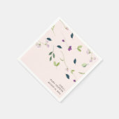 Serviette En Papier Fleurs de pois doux | Baby shower fille (Coin)