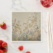 Serviette En Papier fleurs de prairie ambre (En situation)