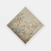 Serviette En Papier fleurs de prairie ambre (Coin)