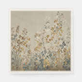 Serviette En Papier fleurs de prairie ambre (Devant)