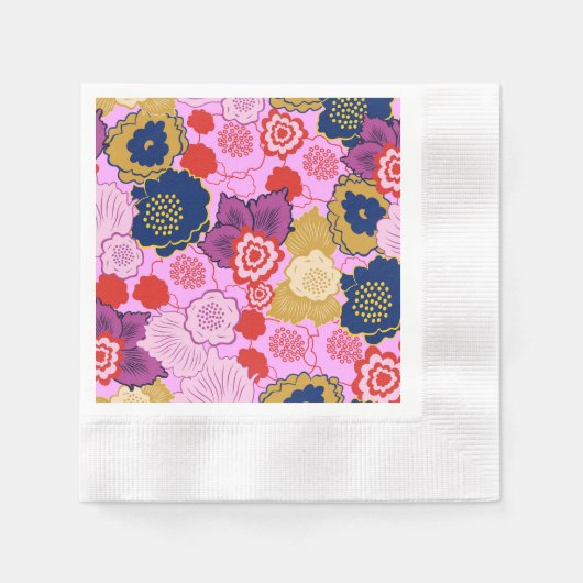 Serviette En Papier Fleurs de printemps (Devant)