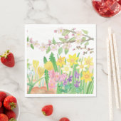 Serviette En Papier Fleurs de printemps (En situation)