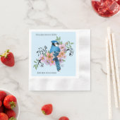 Serviette En Papier Fleurs de printemps bleu Jay (En situation)