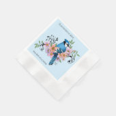 Serviette En Papier Fleurs de printemps bleu Jay (Coin)