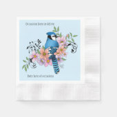 Serviette En Papier Fleurs de printemps bleu Jay (Devant)
