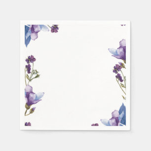 Serviette En Papier Fleurs de printemps délicates Floral pourpre