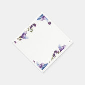 Serviette En Papier Fleurs de printemps délicates florale violette (Coin)