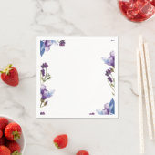 Serviette En Papier Fleurs De Printemps Délicates Violet Floral (En situation)