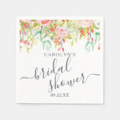 Serviette En Papier Fleurs de printemps été | Baby Shower pour future  (Devant)
