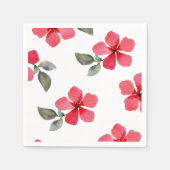 Serviette En Papier Fleurs de printemps rouges mignonnes Fêtes des mar (Devant)