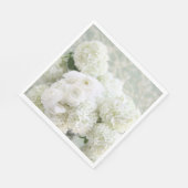 Serviette En Papier Fleurs de ranunculus blancs avec hydrangées (Coin)