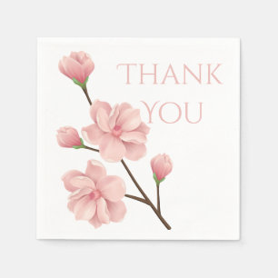 Serviette En Papier Fleurs de remerciement florales Fête de fleurs de