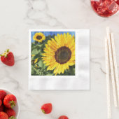 Serviette En Papier Fleurs de soleil (En situation)