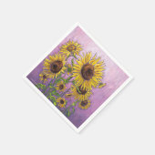 Serviette En Papier Fleurs de soleil (Coin)