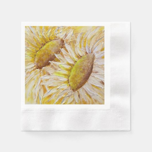 Serviette En Papier Fleurs de soleil (Devant)