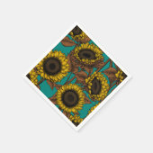 Serviette En Papier Fleurs de soleil (Coin)